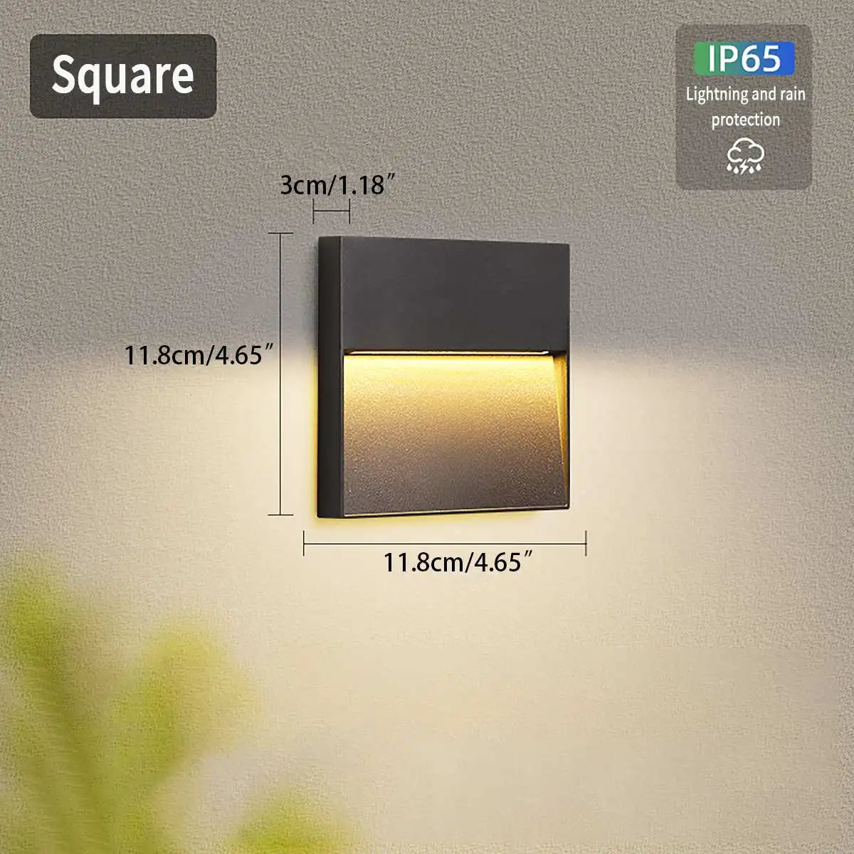 Round Or Square Outdoor Waterproof Wall Light | Ventumra