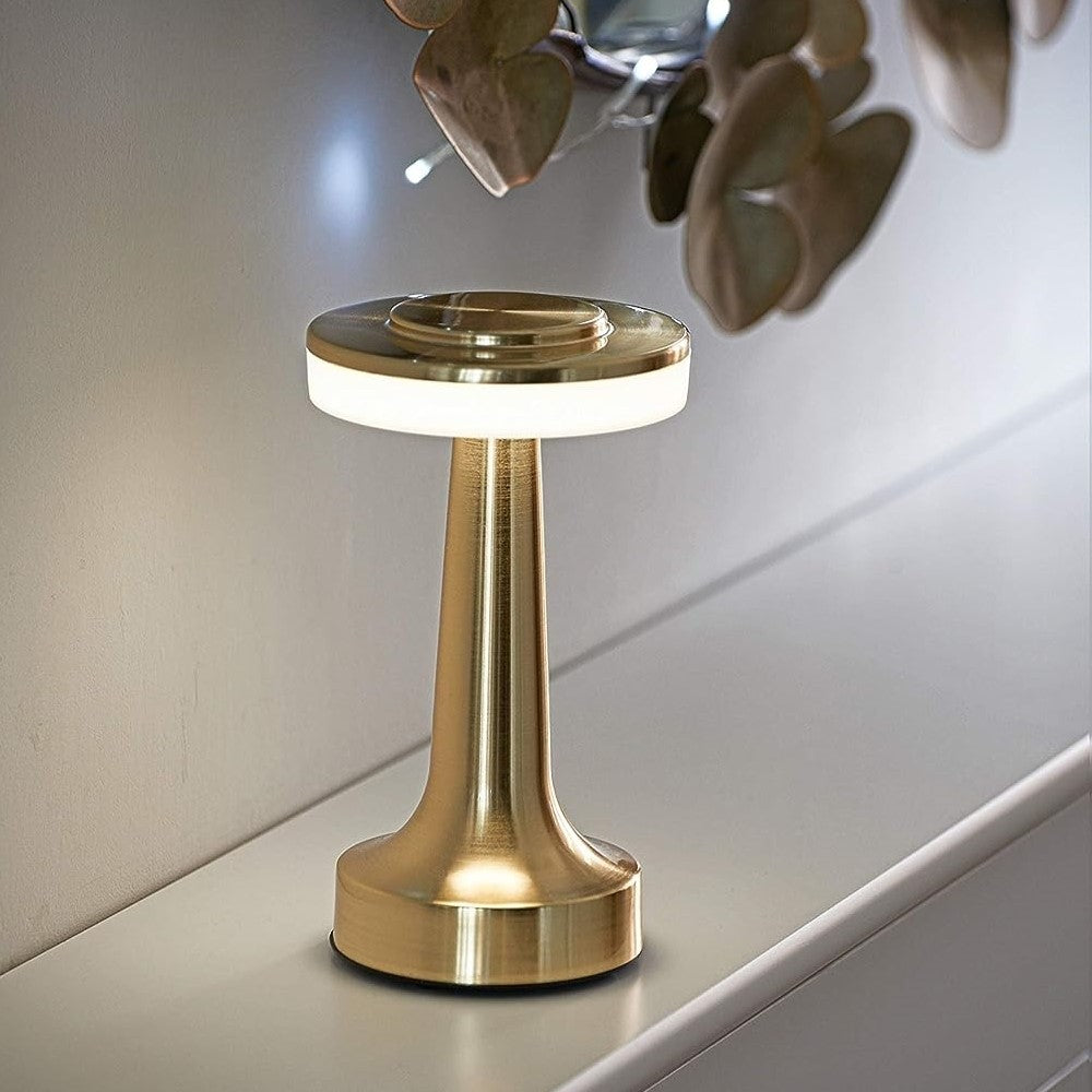 NovaBar Retro Bar Table Lamp Sleek Chrome Finish Accent