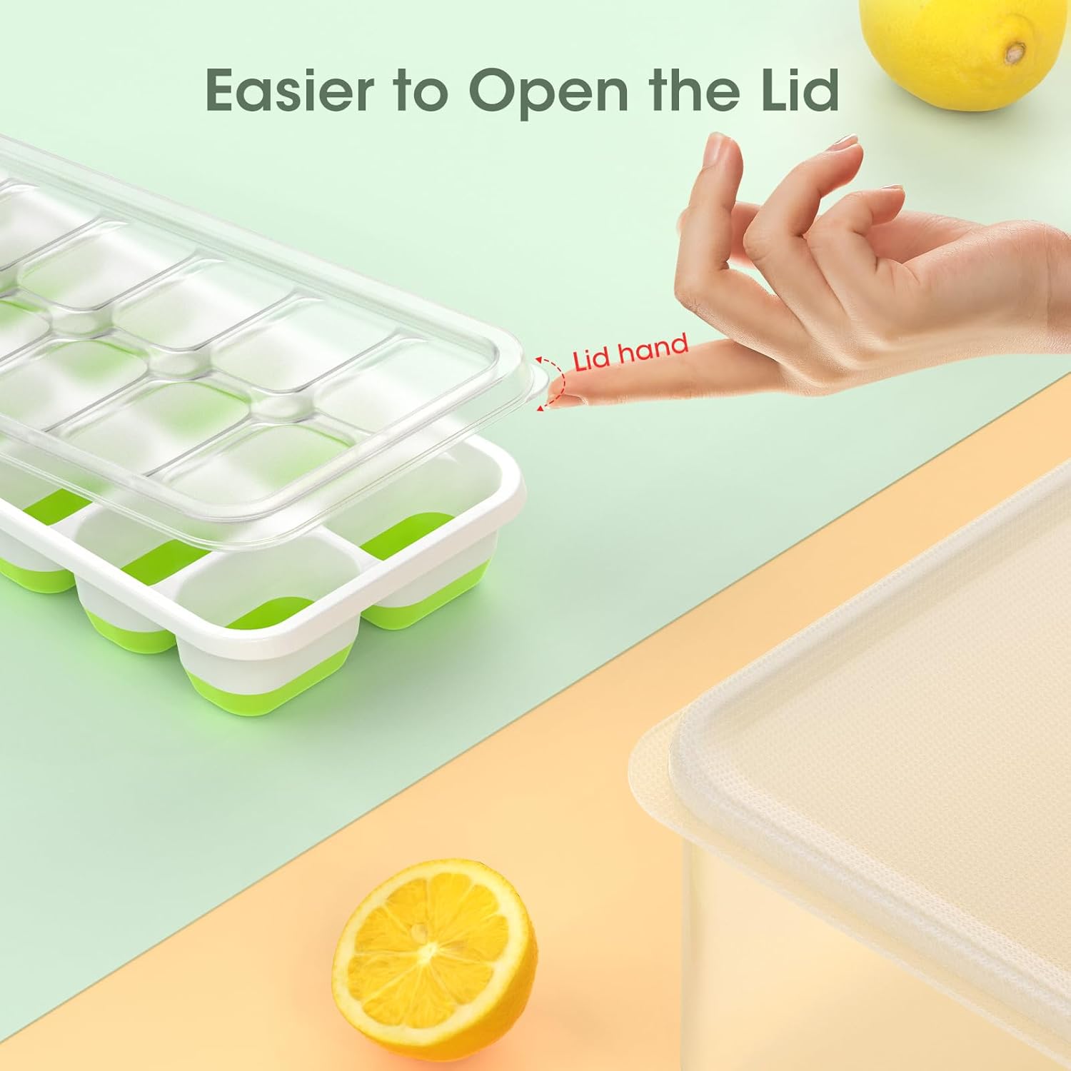 Stackable Silicone Ice Cube Trays with Storage Bin | ventumra