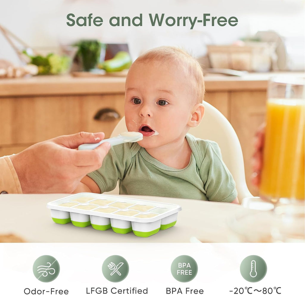 Stackable Silicone Ice Cube Trays with Storage Bin | ventumra