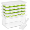 Stackable Silicone Ice Cube Trays with Storage Bin | ventumra