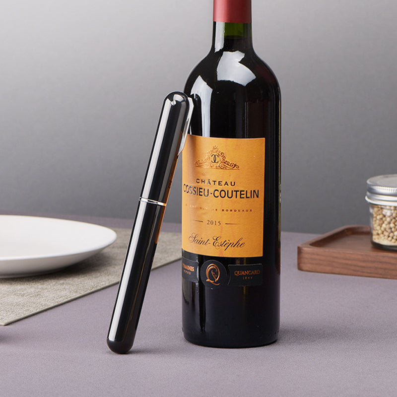 Abridor de garrafas de vinho com ar comprimido em aço inoxidável — design elegante