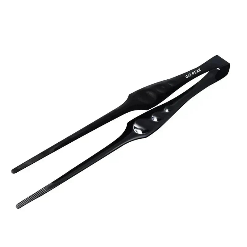 Conjunto de pinças para BBQ em aço inoxidável — pega ergonómica antiderrapante