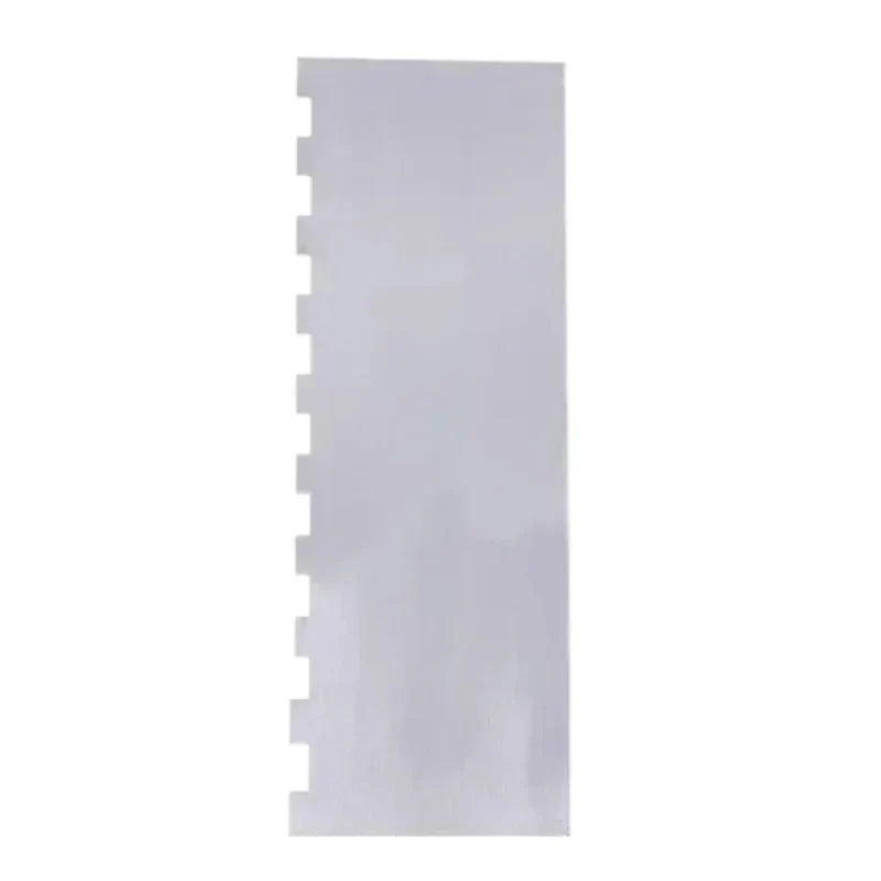 Stainless Steel Cake Smoother — Double-Sided Patterned Edges