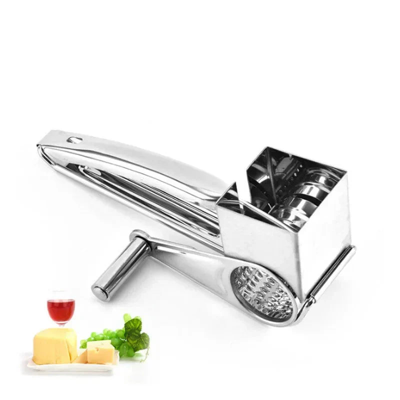 Küchenzauber Stainless Steel Kitchen Grater — 3 Cutting Attachments