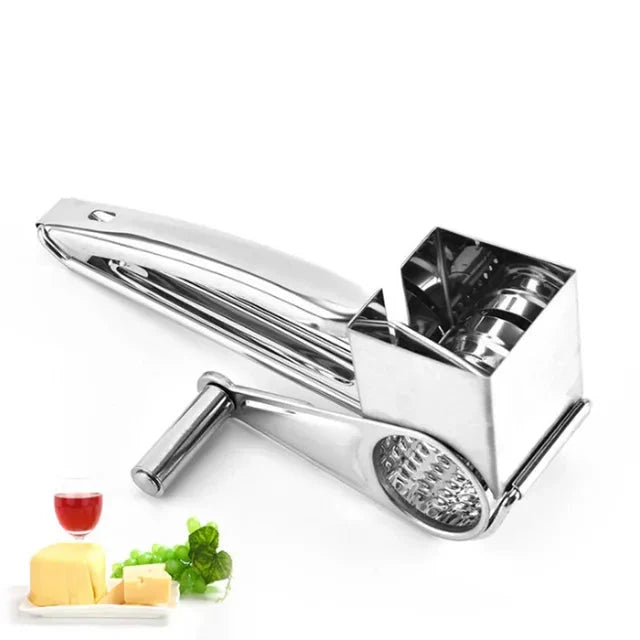 Küchenzauber Stainless Steel Kitchen Grater — 3 Cutting Attachments