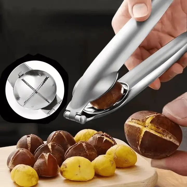 Stainless Steel Nutcracker for Chestnuts - Easy Peeling | ventumra