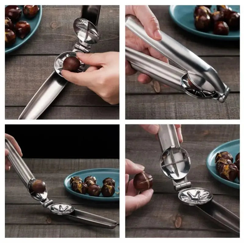 Stainless Steel Nutcracker for Chestnuts - Easy Peeling | ventumra