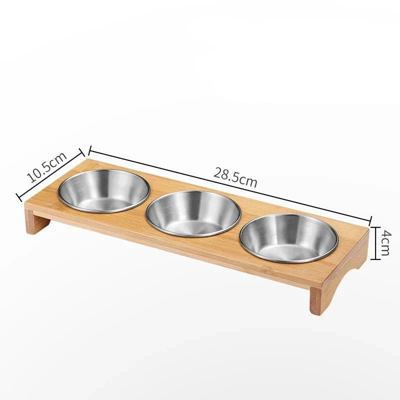 Stainless Steel and Bamboo Serving Set — Elegant Tableware