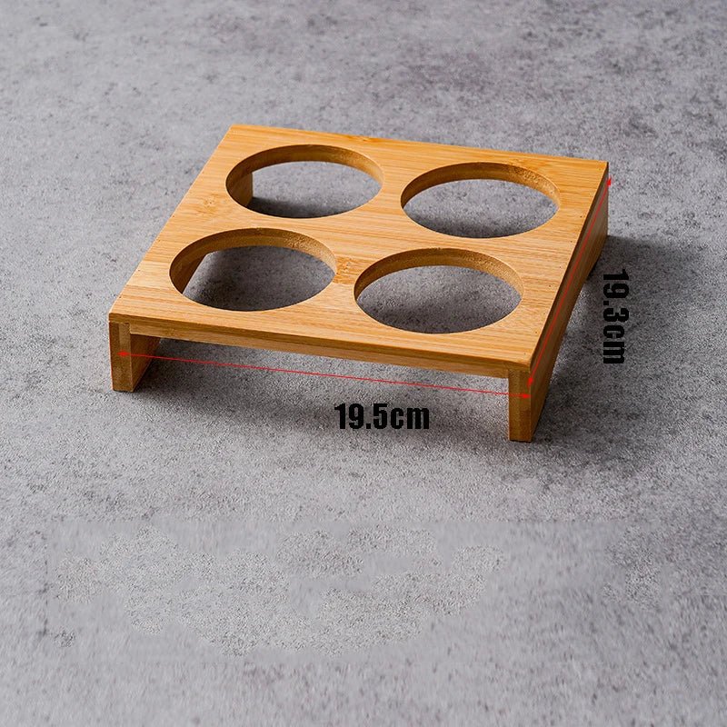 Stainless Steel and Bamboo Serving Set — Elegant Tableware