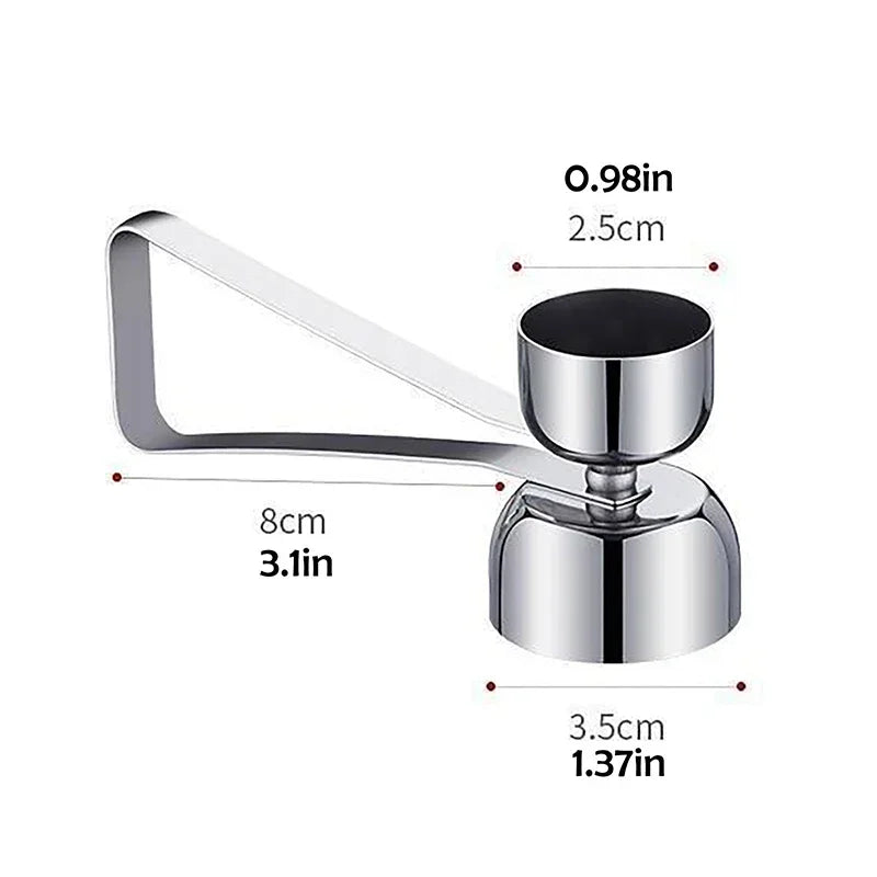 Stainless Steel Egg Slicer & Cracker — Dual-Hinge Design