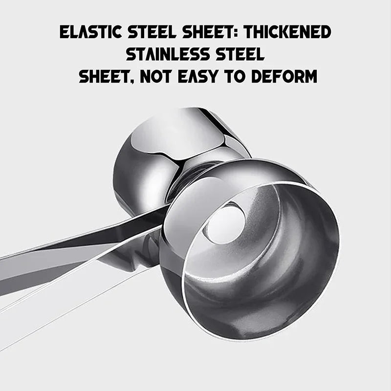 Stainless Steel Egg Slicer & Cracker — Dual-Hinge Design
