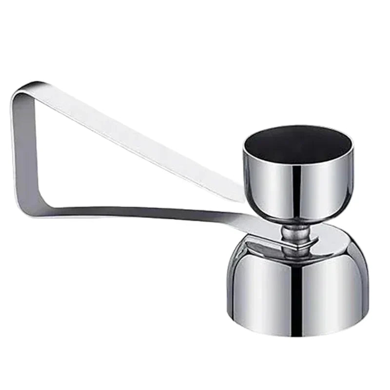 Stainless Steel Egg Slicer & Cracker — Dual-Hinge Design