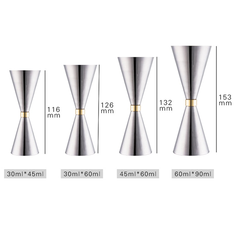 MixMaster Stainless Steel Jigger for Accurate Cocktail Measures