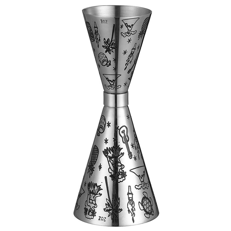 MixMaster Stainless Steel Jigger for Accurate Cocktail Measures