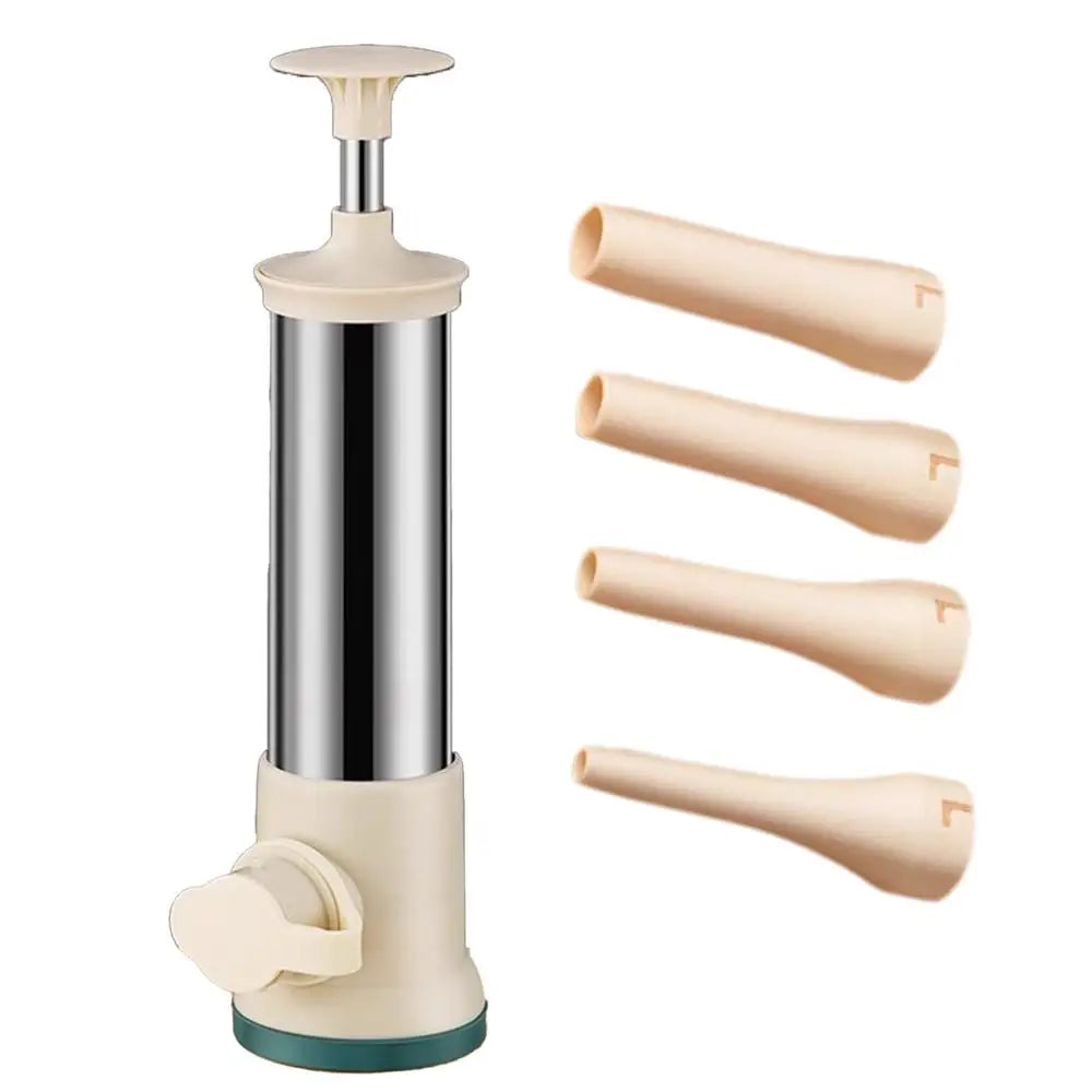 Sausage Master Hand Filler — Manual Stainless Steel Stuffer