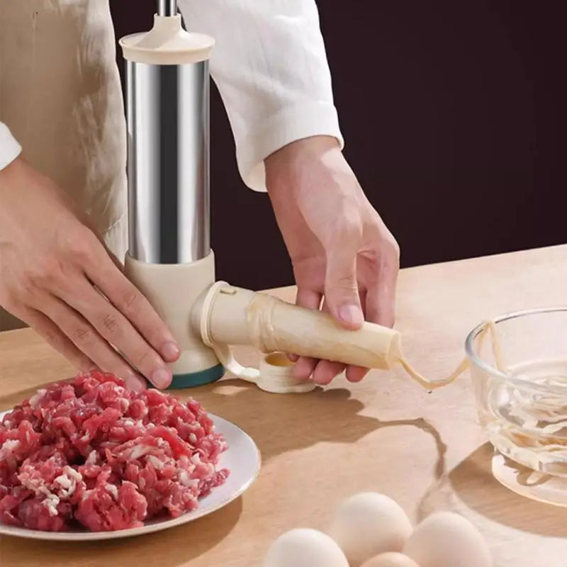Sausage Master Hand Filler — Manual Stainless Steel Stuffer