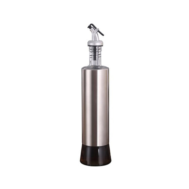Stainless Steel Oil Dispenser — Glass Container, Controlled Pour