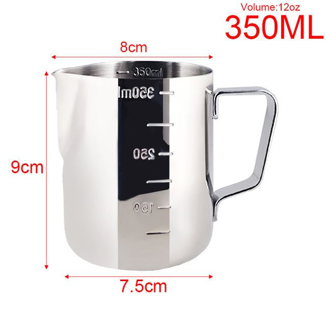Stainless Steel Coffee Cup for Cappuccino & Milk Foam Design