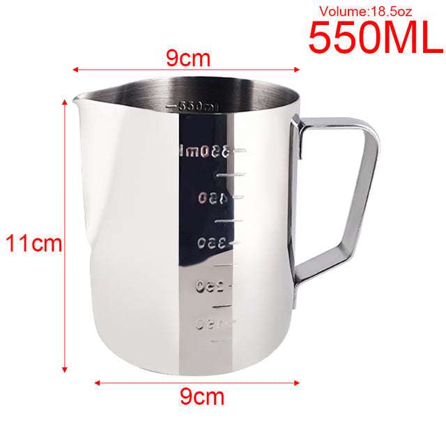 Stainless Steel Coffee Cup for Cappuccino & Milk Foam Design