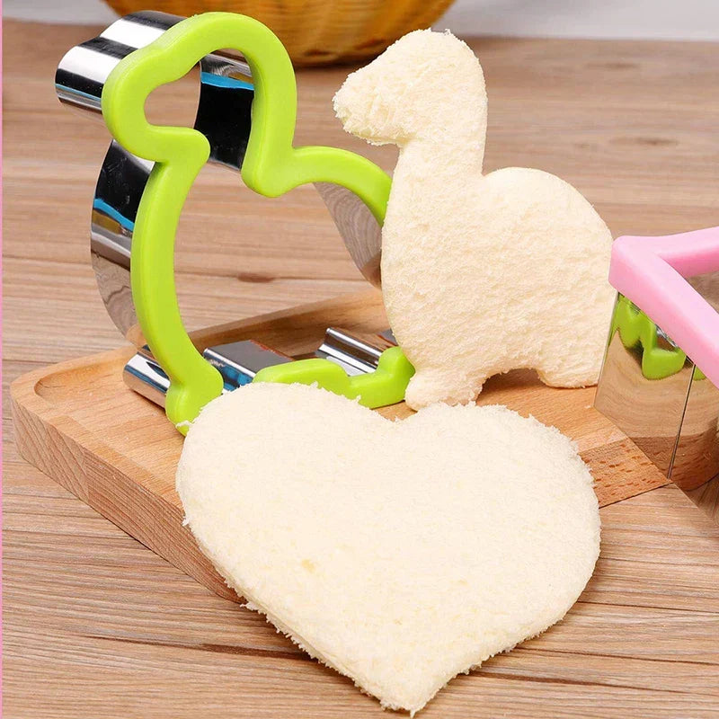 Stainless Steel Sandwich Cutters — Creative Snack Shapes