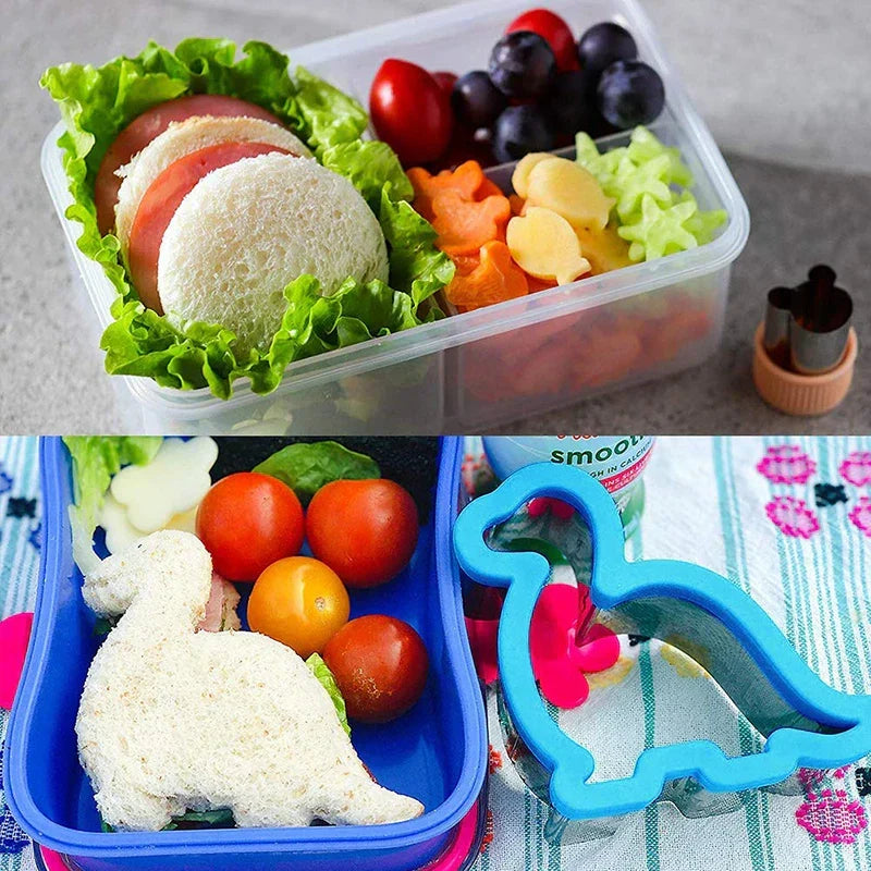 Stainless Steel Sandwich Cutters — Creative Snack Shapes