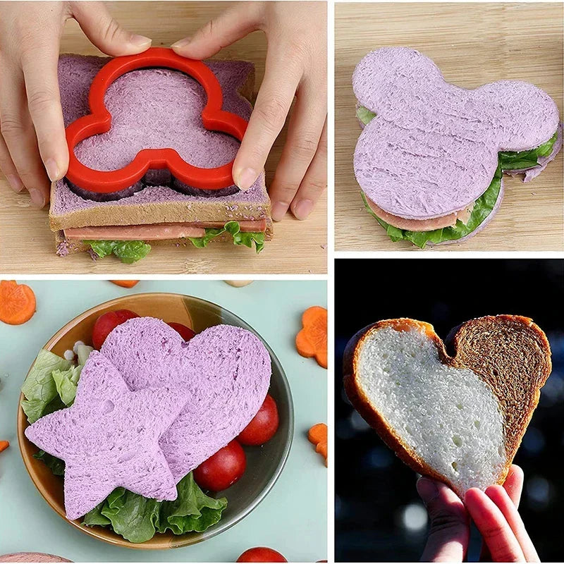 Stainless Steel Sandwich Cutters — Creative Snack Shapes