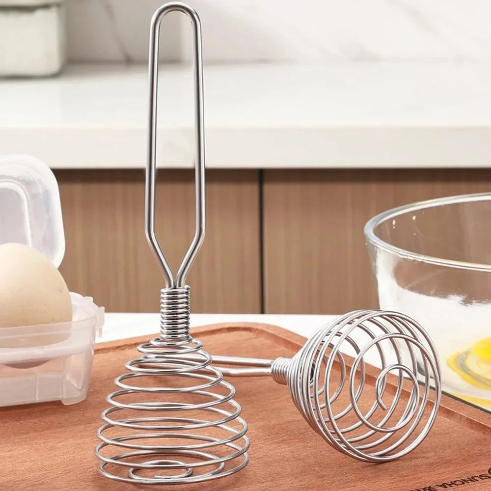 ステンレス製ハンドミキサー - スプリングアクション式卵・ソース用泡立て器
