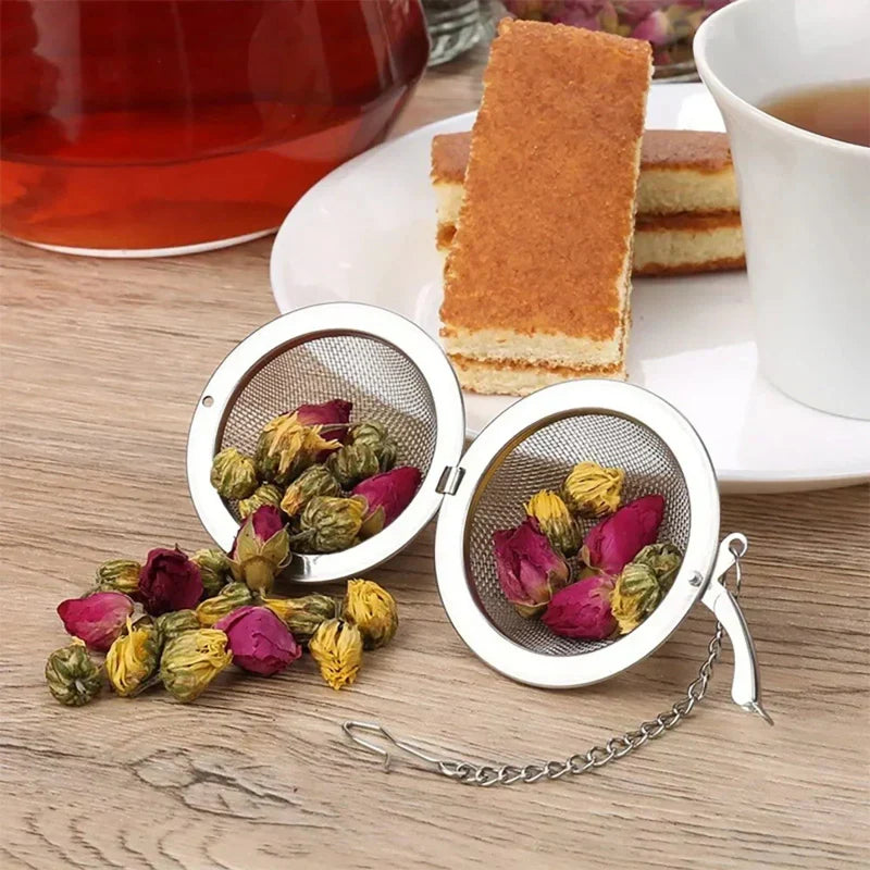 Infuseur à thé boule TeaMaster en acier inoxydable avec chaîne de suspension