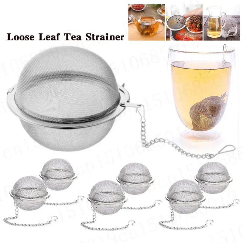 Infuseur à thé boule TeaMaster en acier inoxydable avec chaîne de suspension
