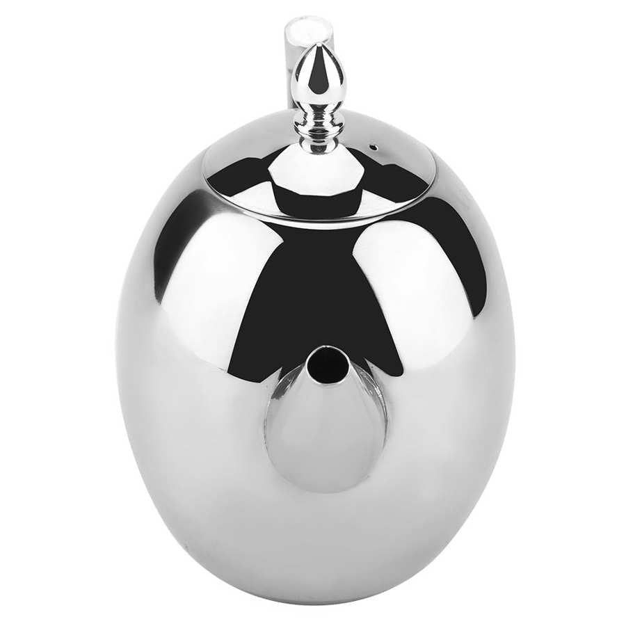 Elegant Stainless Steel Teapot — Removable Filter, 1-Year Warranty