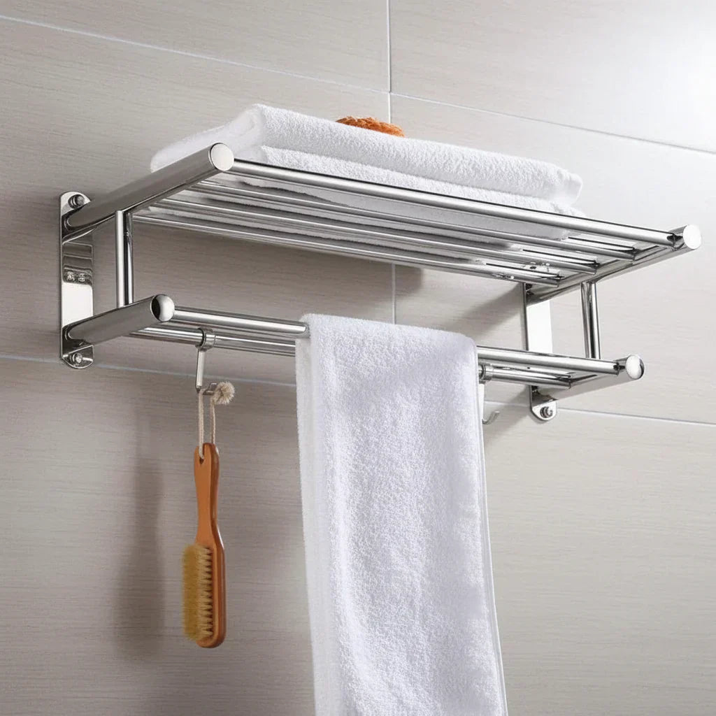 STEELRACK – Stainless Steel Towel Holder Space-Saving & Stylish | ventumra