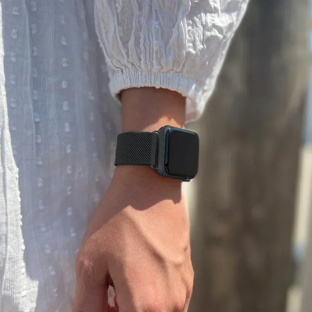 Bracelet milanais pour Apple Watch Edition en gris sidéral | Ventumra