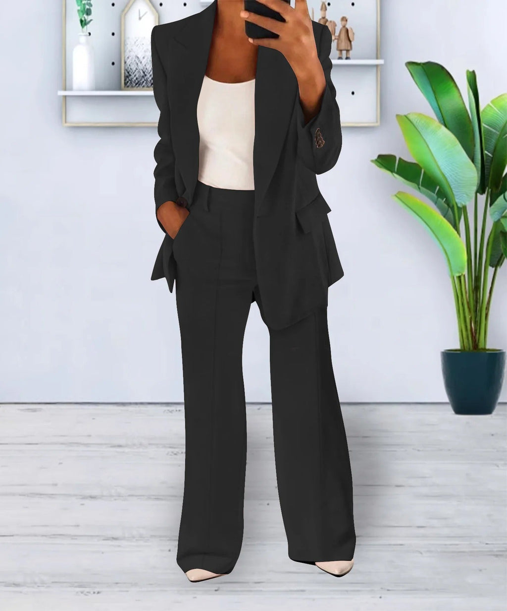 Chic Women's Two-Piece Suit Set | ventumra