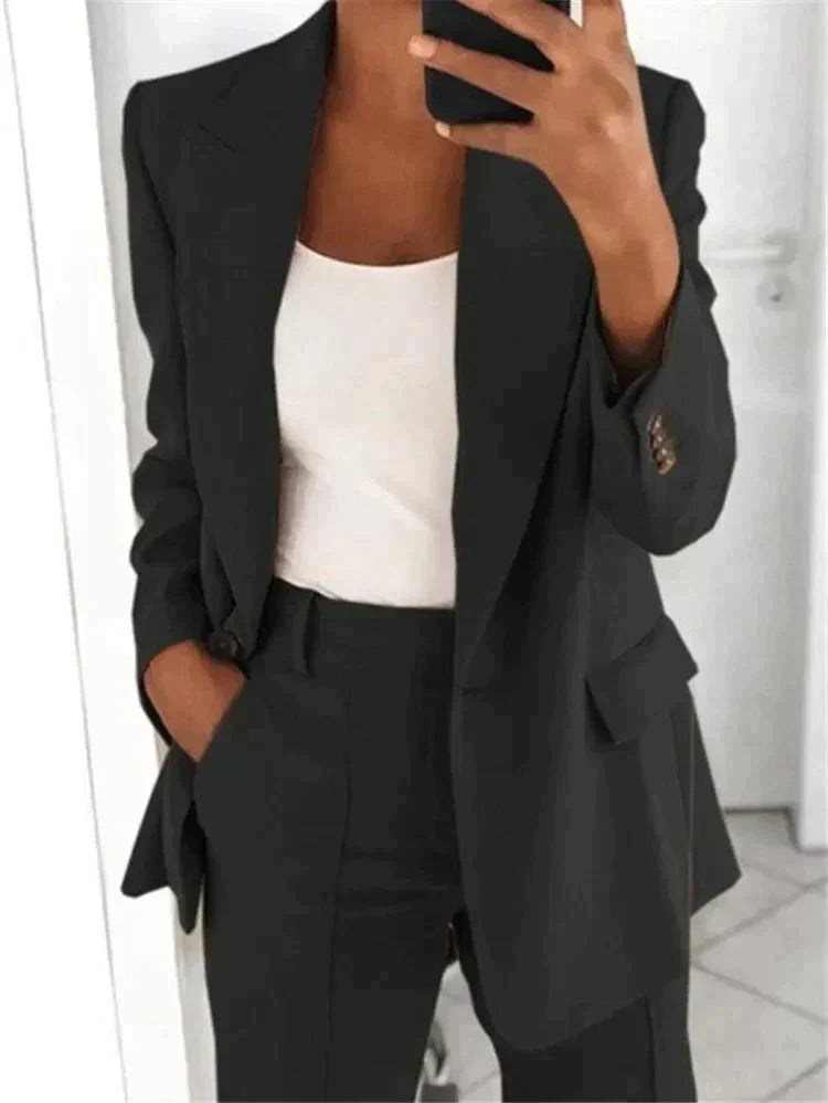Chic Women's Two-Piece Suit Set | ventumra