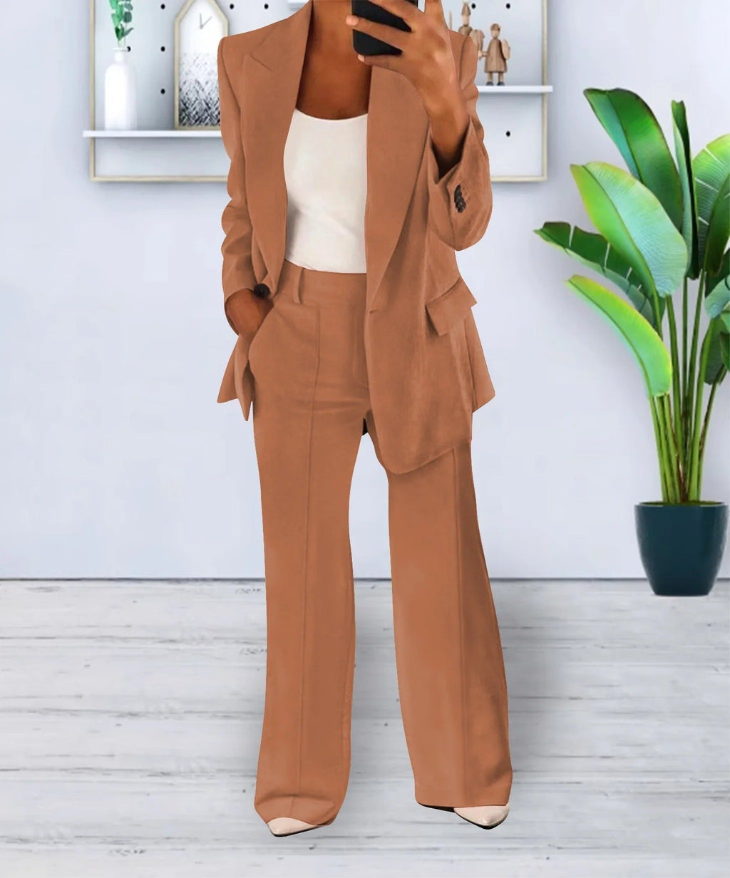 Chic Women's Two-Piece Suit Set | ventumra