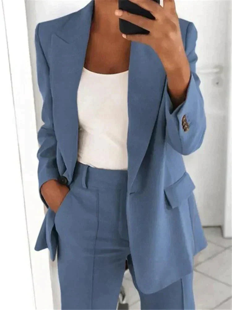 Chic Women's Two-Piece Suit Set | ventumra
