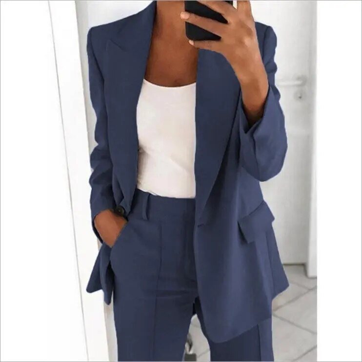 Chic Women's Two-Piece Suit Set | ventumra