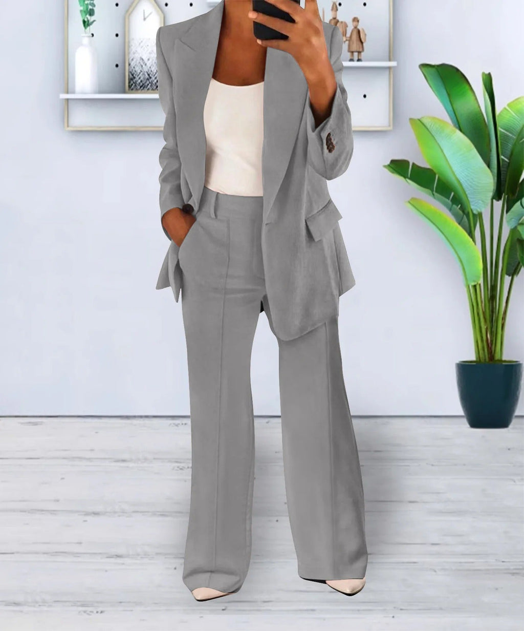 Chic Women's Two-Piece Suit Set | ventumra