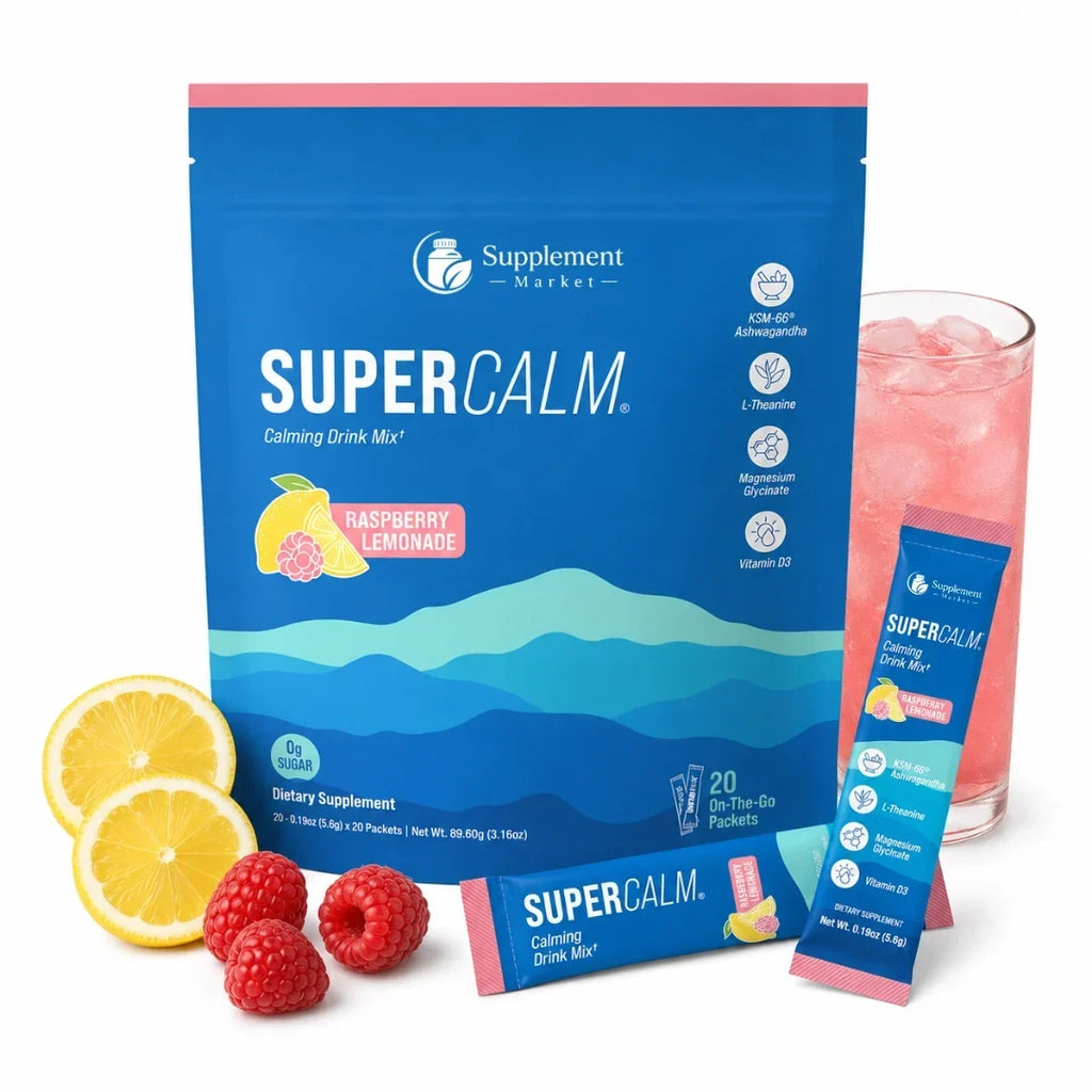 SuperCalm Framboise-Citronnade : soulagement du stress, concentration sereine et sommeil réparateur