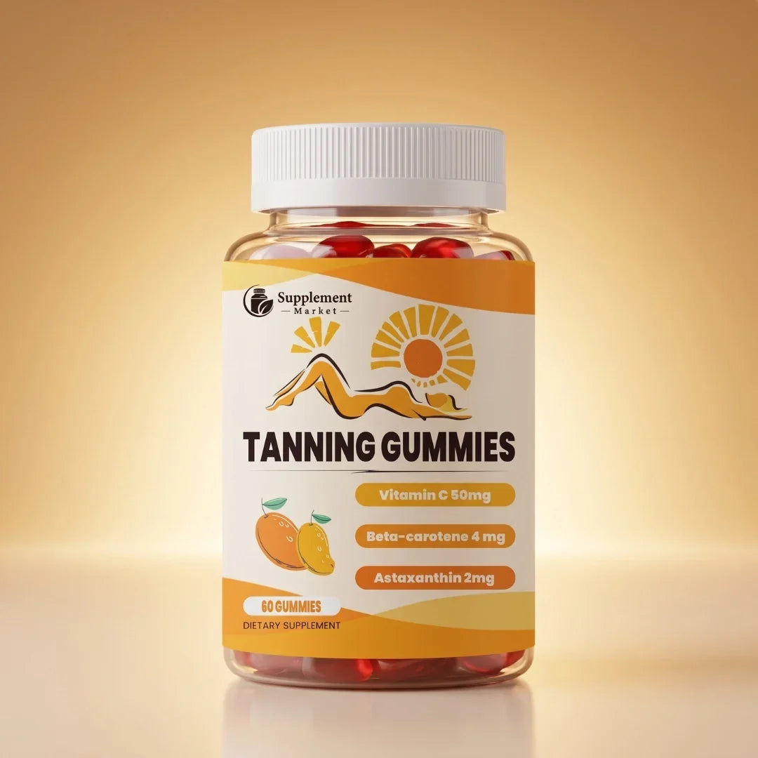 Caramelle gommose autoabbronzanti: luminosità naturale con astaxantina e betacarotene