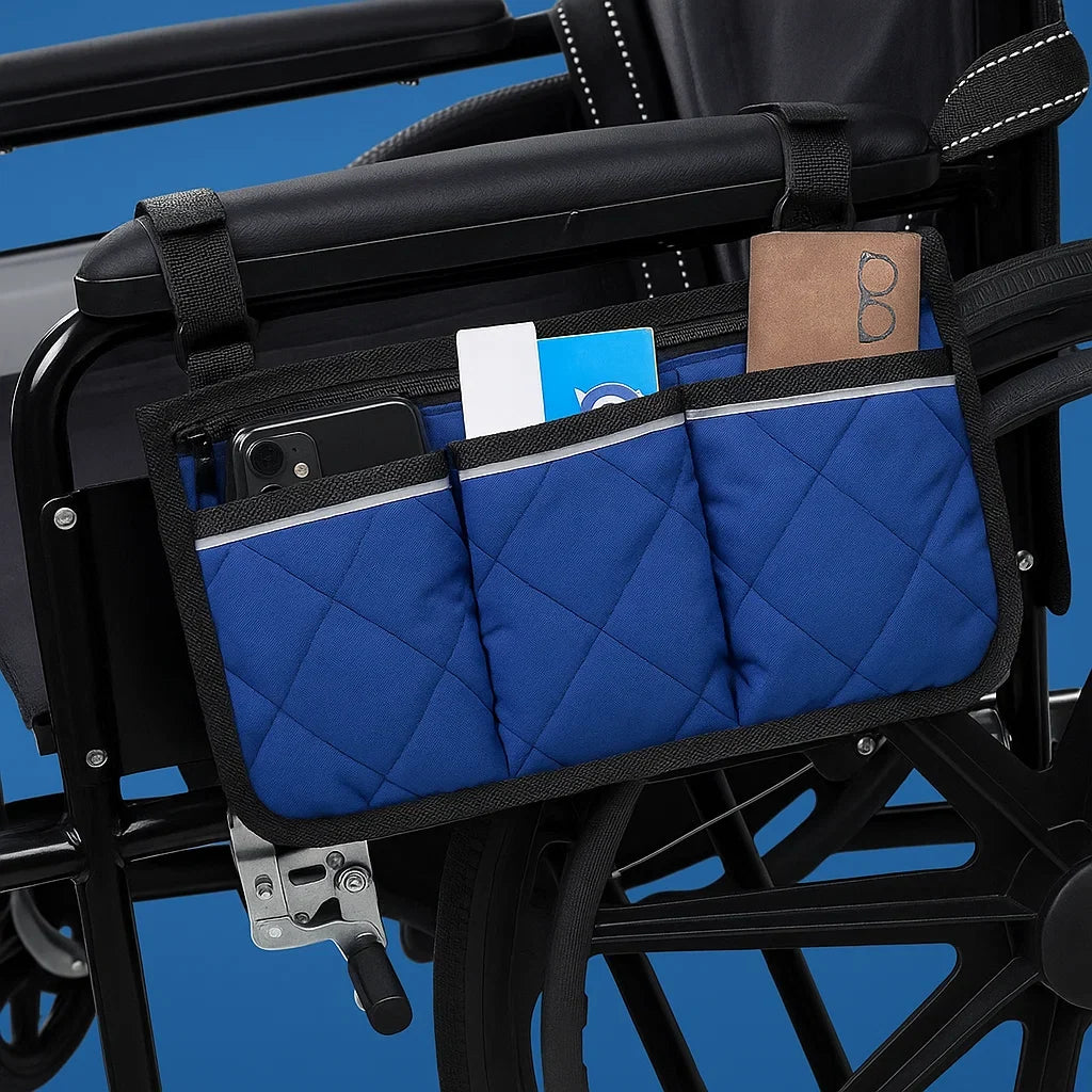 Wheelchair Side Bag — Quick-Access Multiple-Compartment Storage