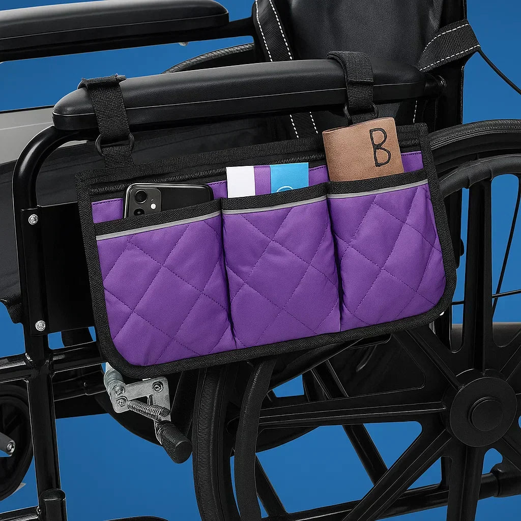Wheelchair Side Bag — Quick-Access Multiple-Compartment Storage
