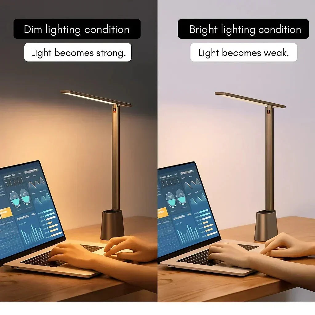 NovaLite Smart Foldable LED Desk Lamp — Battery Powered Dimmable Lighting