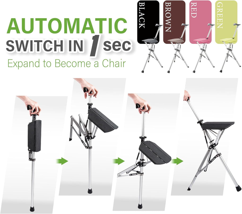 TerraNest Hiking Pole With Built-In Seat for Breaks | ventumra