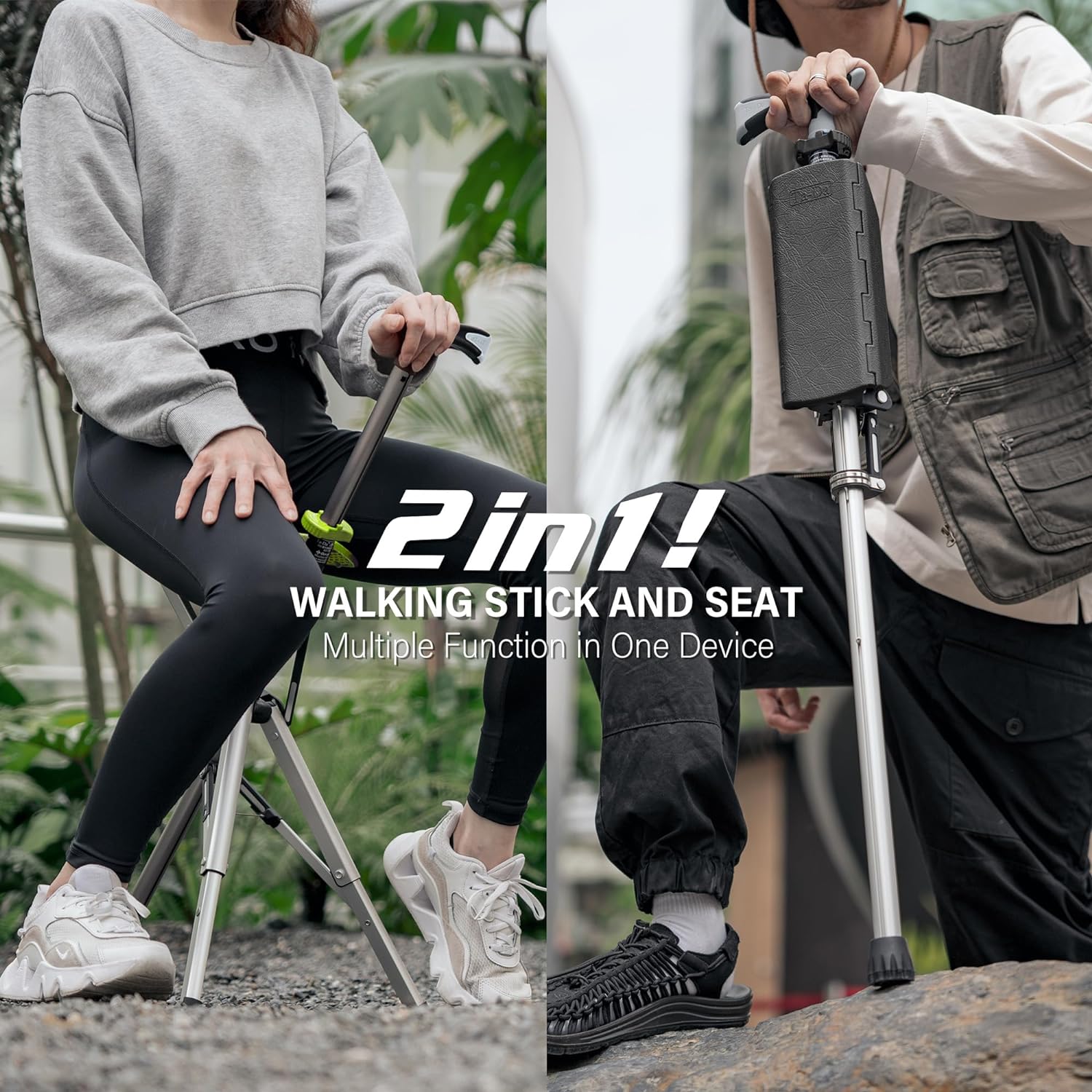 TerraNest Hiking Pole With Built-In Seat for Breaks | ventumra