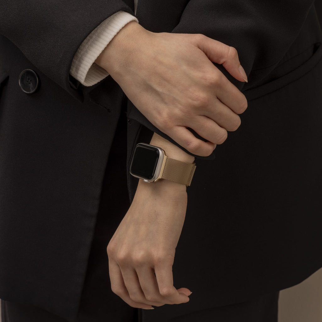 Bracelete para Apple Watch com pulseira Milanesa Retro Dourada | Ventumra