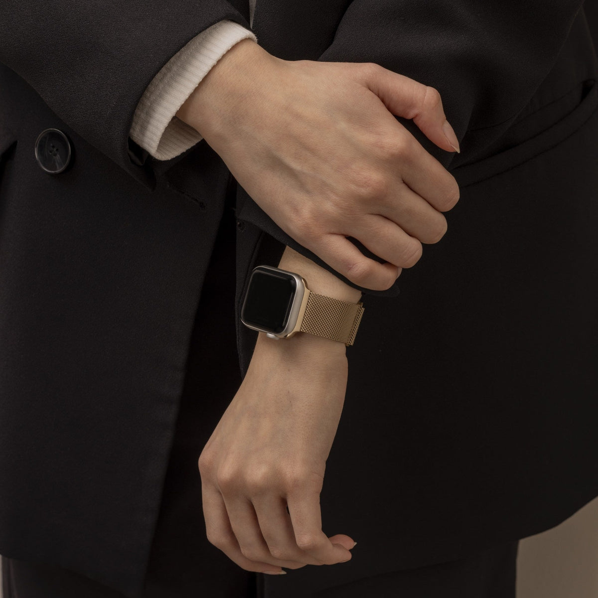 Bracelete para Apple Watch com pulseira Milanesa Retro Dourada | Ventumra