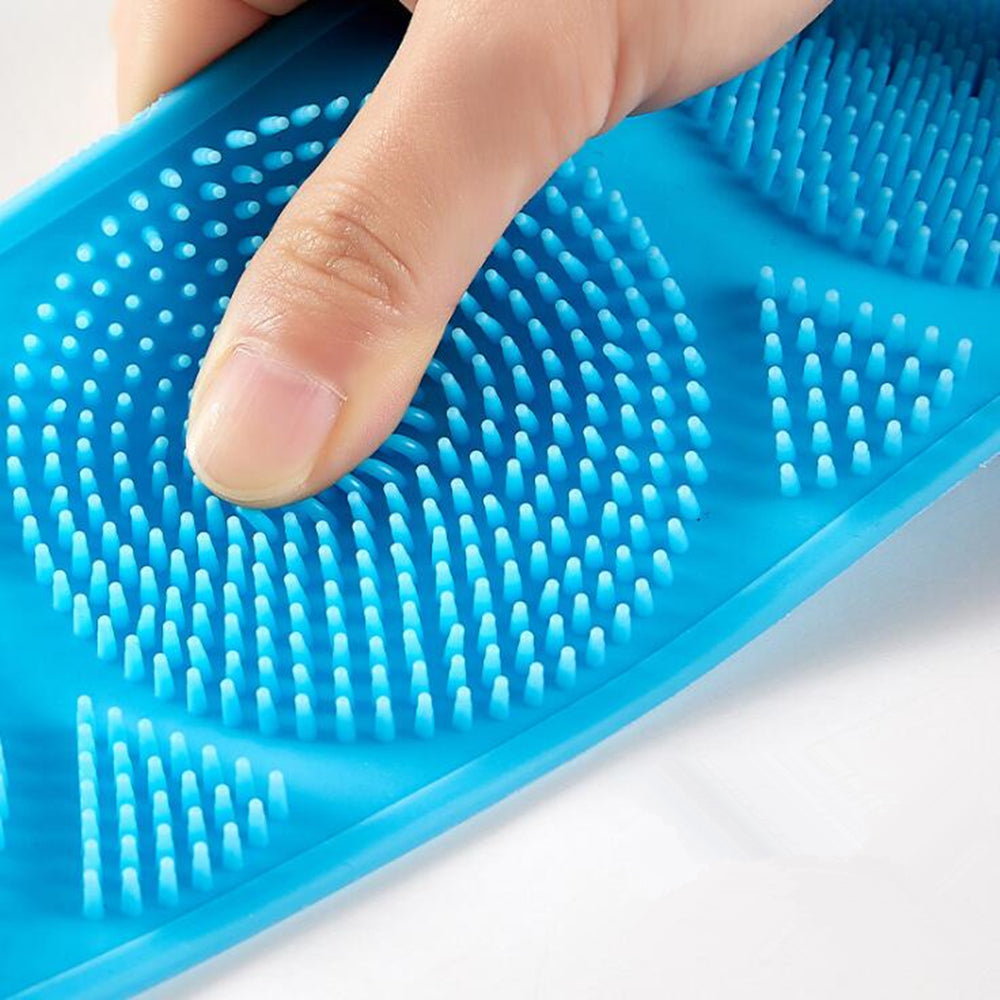 Long-Handle Back Brush — Deep Cleansing Massage Scrubber