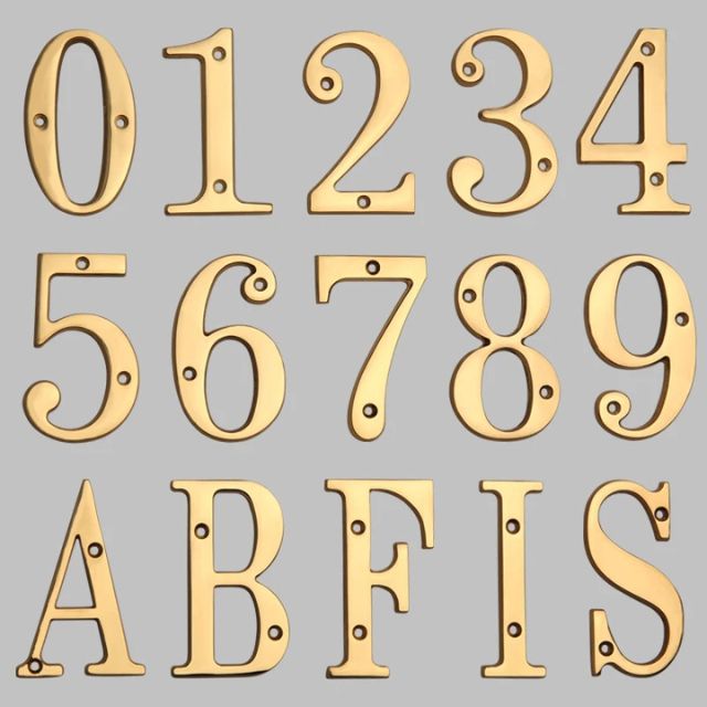 Solid Brass House Numbers - Classic Design | ventumra